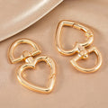 5/1Pcs/lot Heart Shape Metal Spring Clasp Hooks Key Ring Connectors For Handmade Keychain Jewelry Making Supplies Accessories