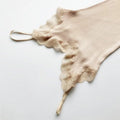 Birdtree 70% Silk 30% Cotton Lace Camisole Women Knit Tank Top Spaghetti Strap Elastic Slim Basic Sleepwear Vest Summer T35701C