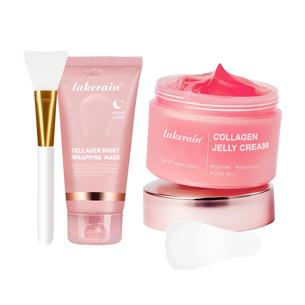 Collagen Peel-off Mask Jelly Night Wrapping Facial Mud Firming mask Daily Face Skincare Deep Cleaning Skin-Peeling Off Covers